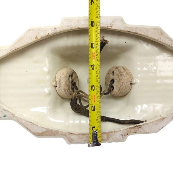 Antique Art Deco Victorian Porcelain Ceiling Light Fixture With Floral Design 15 - Picture 7 of 9